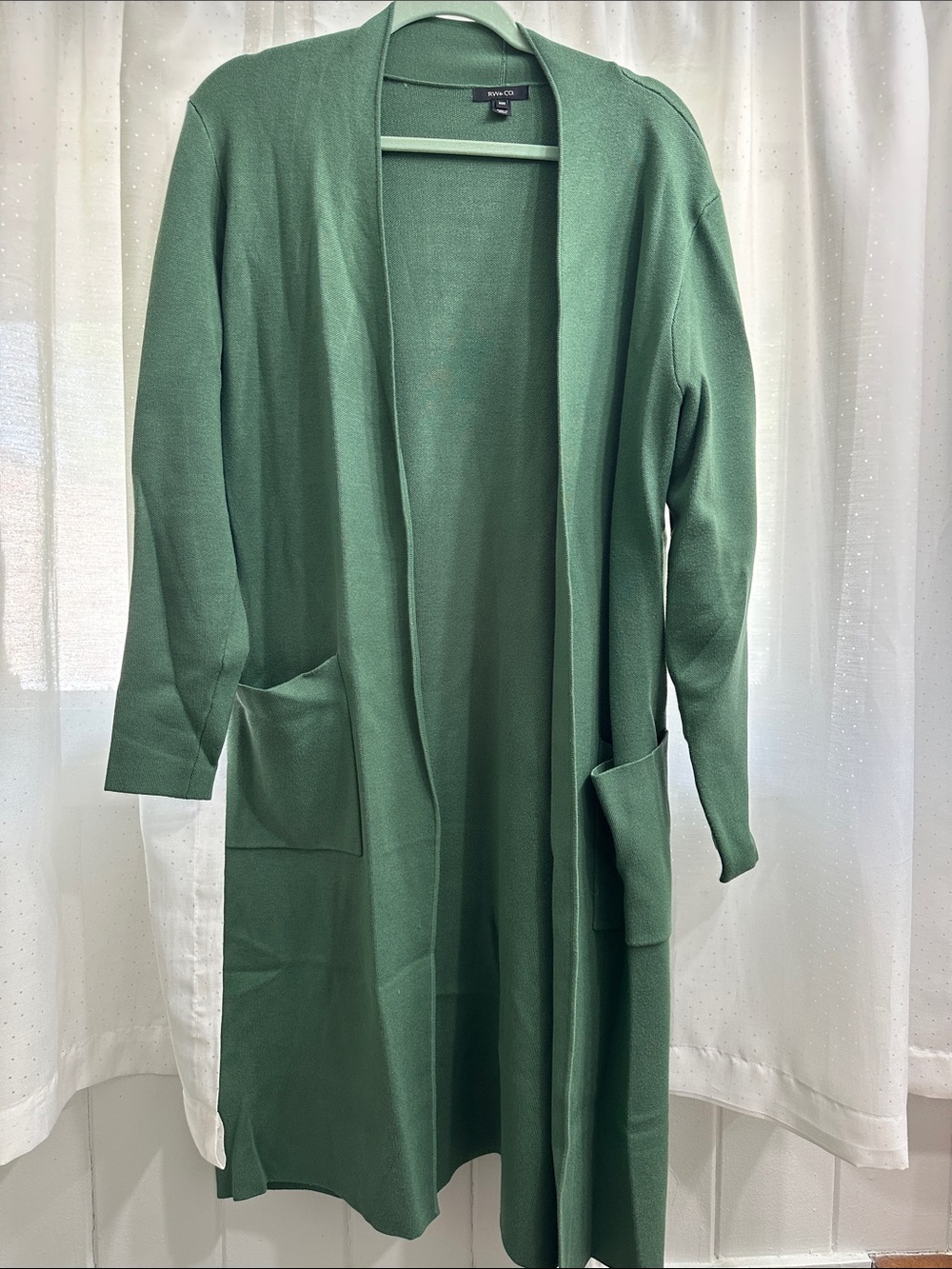 RW&CO. Long Cardigan in Green Sz M